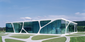 glaskochs Markengebäude "glass cube"