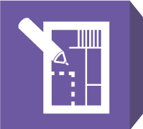 industriebau-planung-und-detaillierung-violetter-icon-würfel